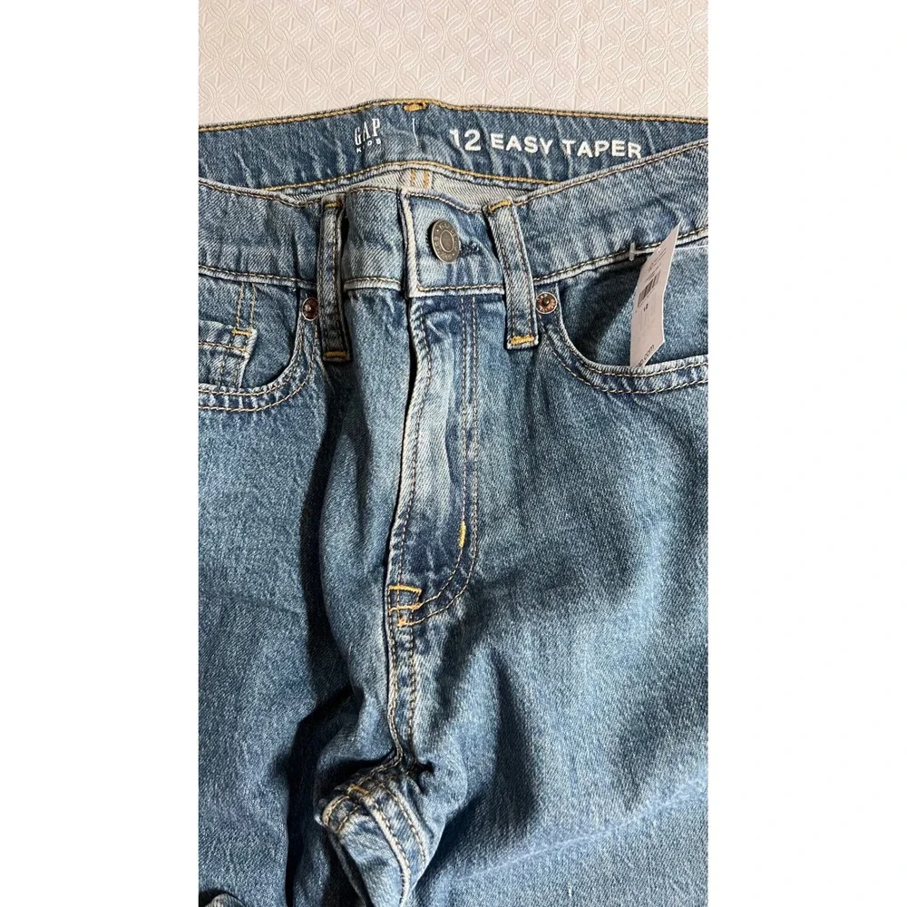 NWT Gap Kids 12 Easy Taper Jeans Medium Wash Stretch Denim BTS Classic Blue